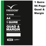 Freedom A4 - 1 Quire 96 Page Counter Book Q/M